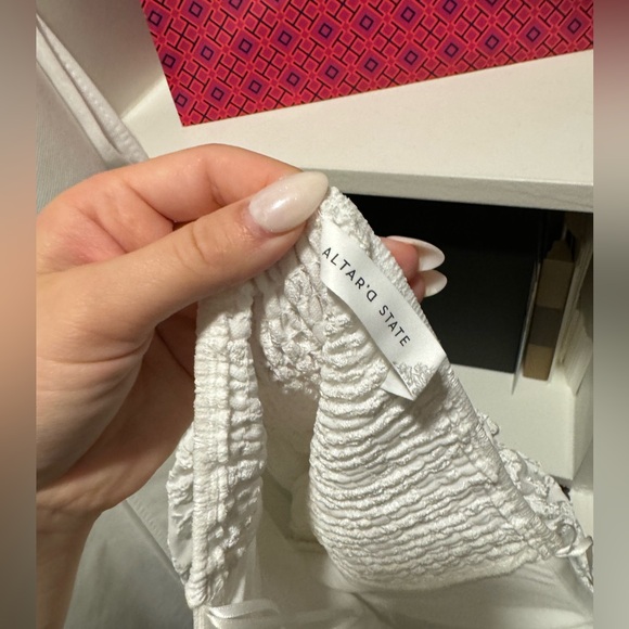 Altar’d State White Strapless Dress! - Picture 3 of 4